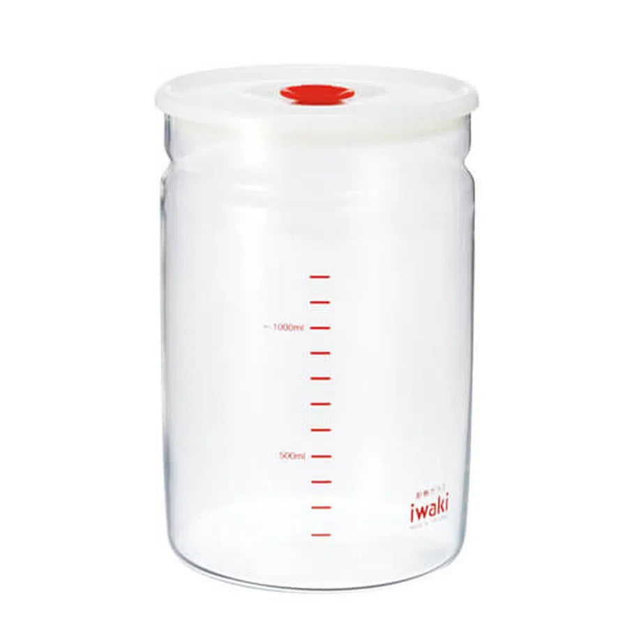 Hũ thủy tinh chịu nhiệt nắp hít Iwaki 1450ml